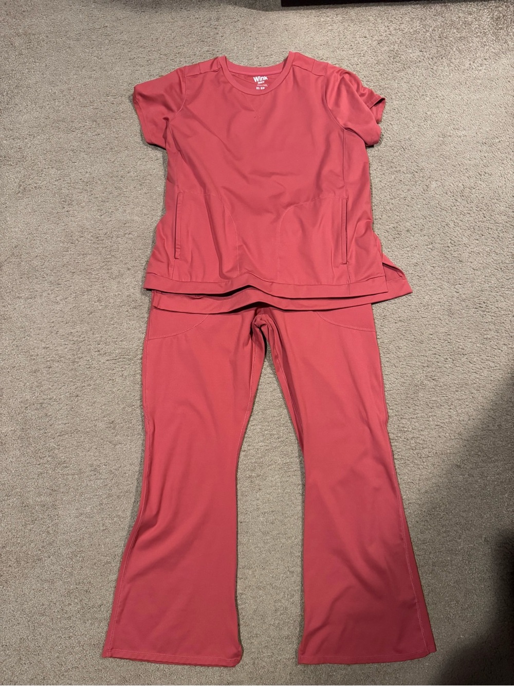 Wink renew Medical Scrub Set in Ruby  - Top & Bottom size XL